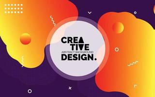 Colorful Creative template banner with gradient color. Design with liquid shape. Vector illustration