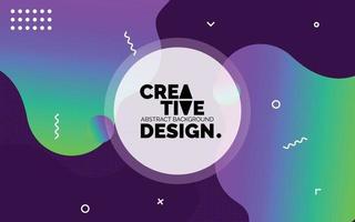 Colorful Creative template banner with gradient color. Design with liquid shape. Vector illustration