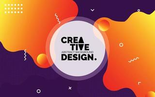 Colorful Creative template banner with gradient color. Design with liquid shape. Vector illustration