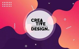 Colorful Creative template banner with gradient color. Design with liquid shape. Vector illustration