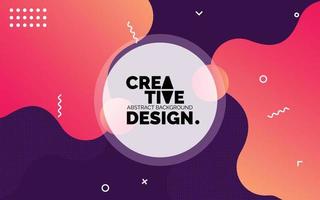 Colorful Creative template banner with gradient color. Design with liquid shape. Vector illustration