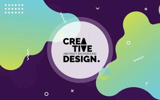 Colorful Creative template banner with gradient color. Design with liquid shape. Vector illustration