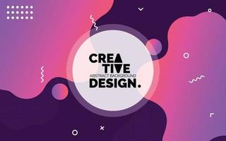 Colorful Creative template banner with gradient color. Design with liquid shape. Vector illustration