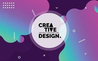 Colorful Creative template banner with gradient color. Design with liquid shape. Vector illustration