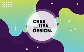 Colorful Creative template banner with gradient color. Design with liquid shape. Vector illustration