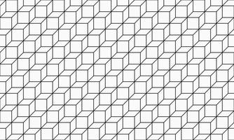 Geometric line art background. Simple artwork illustration of flat shapes, square segments, parallelograms, rhombuses, hexagons. Luxury premium seamless pattern backdrop, vector in black and white.