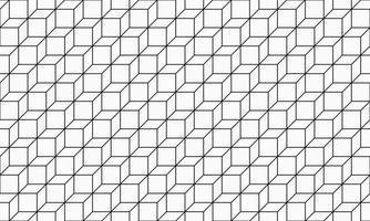 Geometric line art background. Simple artwork illustration of flat shapes, square segments, parallelograms, rhombuses, hexagons. Luxury premium seamless pattern backdrop, vector in black and white.