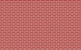 Red brick wall background. Geometric seamless pattern texture. Simple flat vector, arranged rectangular shape. Illustration of brown concrete brick, building materials, house walls. For backdrops. vector