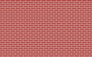 Red brick wall background. Geometric seamless pattern texture. Simple flat vector, arranged rectangular shape. Illustration of brown concrete brick, building materials, house walls. For backdrops. vector