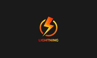 Thunder and bolt lightning flash logo icon template design vector