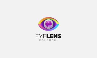 eye logo gradient colorful vector