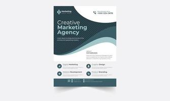 Modern digital marketing agency flyer template vector