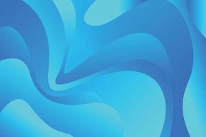 Abstract blue gradient wavy shapes illustration. Smooth flowing of layered waves background vector