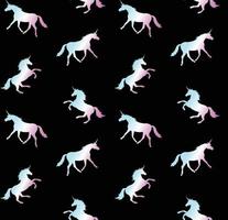 Vector seamless pattern of unicorn silhouette