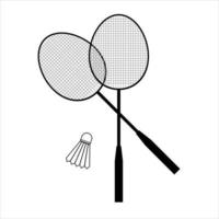 Vector flat badminton