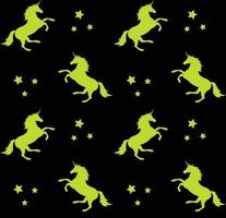 Vector seamless pattern of unicorn silhouette