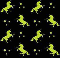 Vector seamless pattern of unicorn silhouette