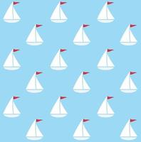 Seamless pattern of boat vector