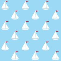 Seamless pattern of boat vector