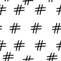 líneas dibujadas a mano. patrón de hashtag en blanco y negro abstracto sin costuras, patrón sin costuras, diseño web, tarjeta de saludo, textil, fondo tecnológico. vector