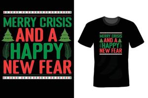 plantilla de diseño de camisetas de feliz navidad vector
