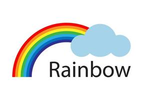 ilustración vectorial del arco iris. diseño abstracto colorido. arco de lluvia de símbolo gráfico de color. vector
