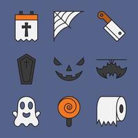 colección de elementos de halloween vector