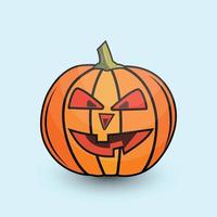 diseño de arte vectorial de ilustraciones de halloween únicas y creativas minimalistas, estilo 2d e ilustración de halloween. diseño de alta calidad con color azul cielo. vector