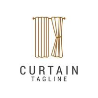 Curtain logo icon design template. luxury, vector. vector