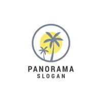 Panoramic logo icon design template. luxury, vector. vector