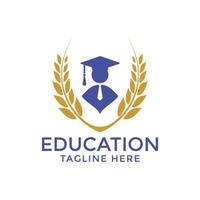 Education logo icon design template. luxury, vector. vector