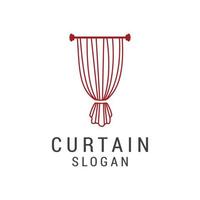 Curtain logo icon design template. luxury, vector. vector