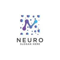 Neuro logo icon design template. luxury, vector. vector