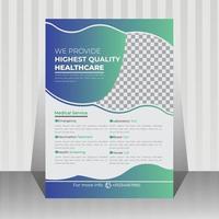 Healthcare medical flyer design template vector