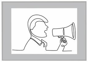 continuous line art vector