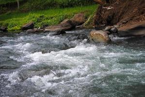 fotografía de naturaleza de río y rocas foto