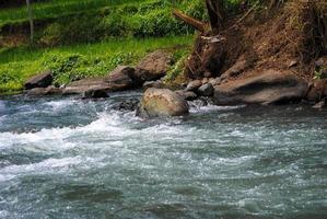 fotografía de naturaleza de río y rocas foto