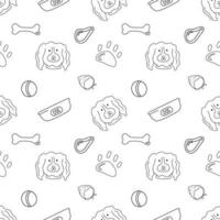 vector seamless pattern dog.