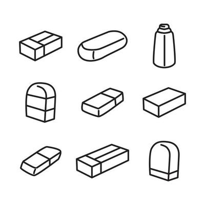 Outlined Black Erasers