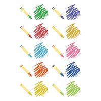 Collection of Crayons vector