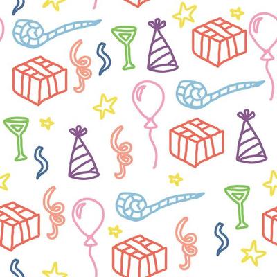 Doodled Party Pattern