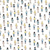 Small People Pattern vector