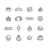 Doodled Sweet Icons vector