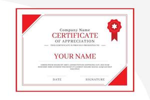 Modern certificate of achievement template vector