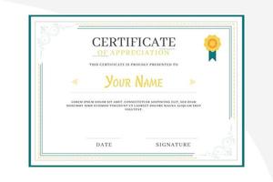 Modern certificate of achievement template vector
