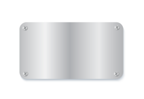 plate metal banner template png