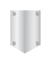 plantilla de banner de placa de metal png