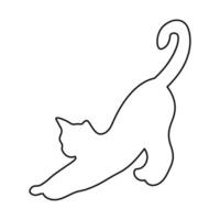 Black silhouette cat, great design for any purposes vector