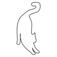 Black silhouette cat, great design for any purposes vector