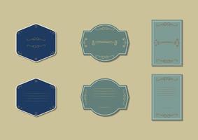 Different label shapes template collection vector